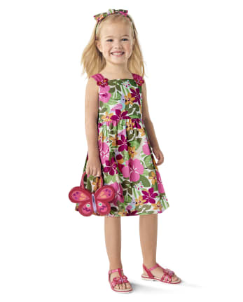 Gymboree NWT 2-pc Pink TROPICAL PETAL DRESS SHORT ROMPER BLOOMER OUTFIT 0 3 M 