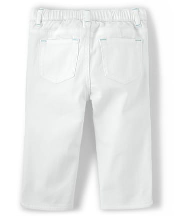 Girls Embroidered Jellyfish Cropped Jeans - Under The Sea