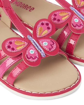 Girls butterfly sandals clearance