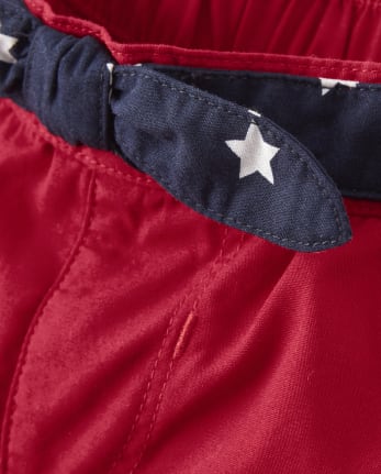 Girls Star Belted Shorts - American Cutie