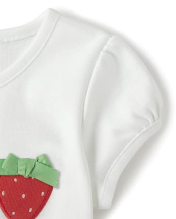 Girls Applique Top - Strawberry Patch