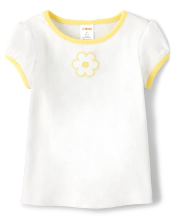 Top de flores con apliques para niñas - Sunny Daisies