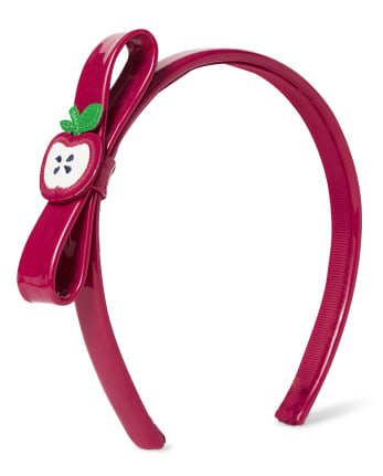 Girls Bow Headband - Candy Apple