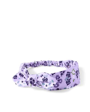 Girls Violet Bow Headwrap - Whooo's Cute
