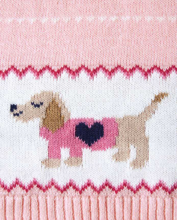 Vestido Suéter Niña Intarsia - Cachorro Preppy