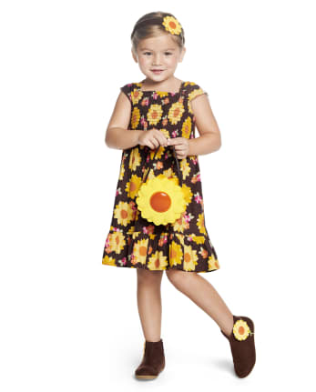 sunflower smocked dress