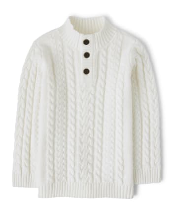 Boys Long Sleeve Cable Knit Sweater - Harvest | Gymboree - SNOW