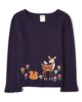 Haut de cerf brodé pour filles - Berry Cute