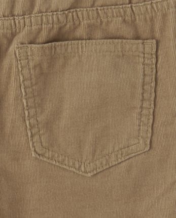 Boys Corduroy Pull On Roll Up Pants