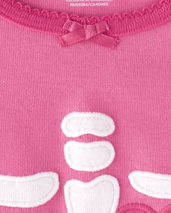 Girls Matching Family Skeleton Cotton 2-Piece Pajamas - Gymmies