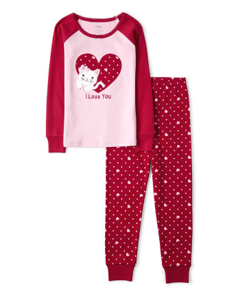 Details about   Gymboree Girl's 2-Piece Red w/Gold Hearts Long Sleeve Pajama & Slippers Size S,L 