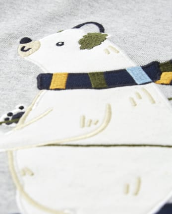 Boys Skiing Polar Bear Top - Aspen Lodge