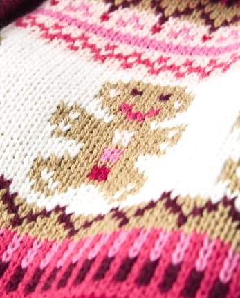 Girls Gingerbread Fairisle Cardigan - Winter Wonderland