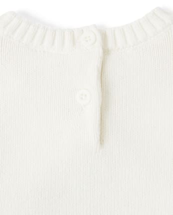 Girls Pom Pom Snowflake Sweater - Snow Princess