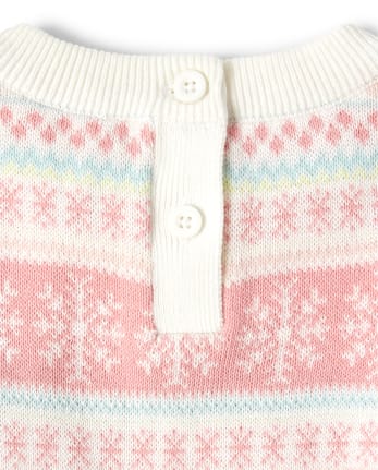 Robe pull Fairisle pour filles - Princesse des Neiges