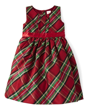 Girls Tartan Plaid Dress - Picture Perfect