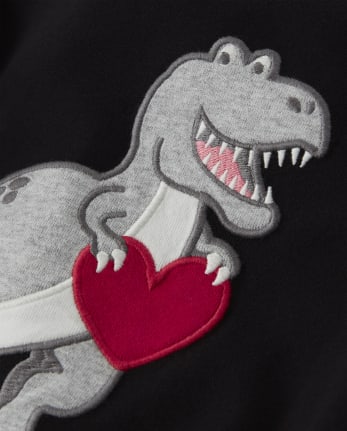 Boys Embroidered Dino 2 In 1 Top - Valentine Cutie