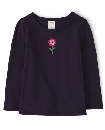Girls Embroidered Flower Top - Every Day Play