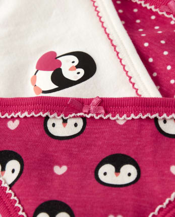 Pack de 3 calzoncillos de pingüino para niñas