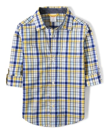 Chemise boutonnée à carreaux pour garçons - Lil Champ