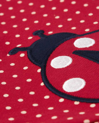 Top peplum de lunares para niñas - Little Ladybug