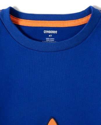 Kids Embroidered Rocket Ship Top - Future Astronaut