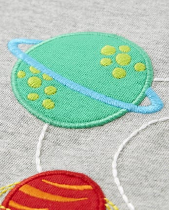 Kids Embroidered Solar System Top - Future Astronaut