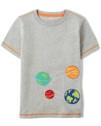 Kids Embroidered Solar System Top - Future Astronaut