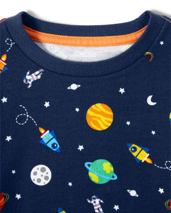 GYMBOREE SPACE VOYAGER NAVY w/ ROCKETSHIP Zoom S/S TEE 3 6 12 18 NWT 