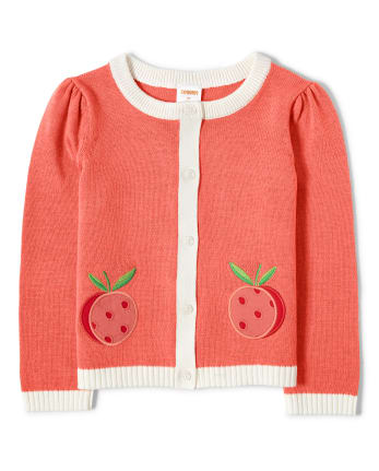 Girls peach deals cardigan