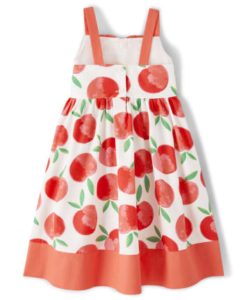Girls Bow Dress - Pretty Peach