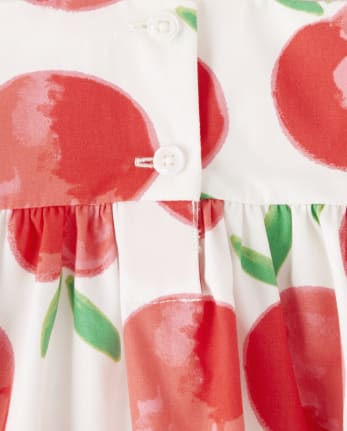 Girls Bow Dress - Pretty Peach