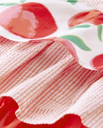 Girls Tiered Top - Pretty Peach