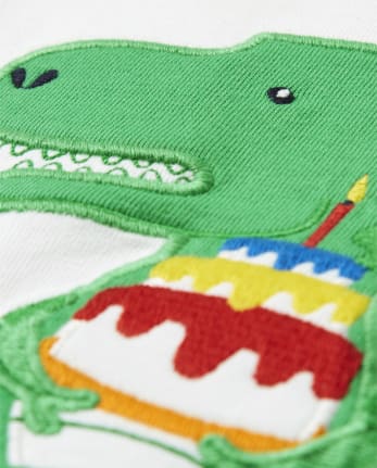 Boys Embroidered Dino Top - Birthday Boutique