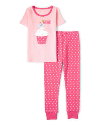 Pijama de 2 piezas de algodón boutique de cumpleaños para niñas - Gymmies