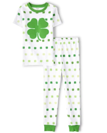 Pijama unisex de algodón de 2 piezas Little Leprechaun - Gymmies