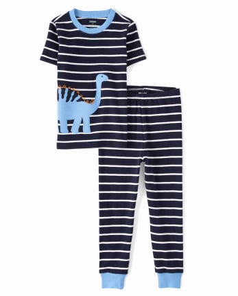 Pijama de 2 piezas de algodón Dino para niños - Gymmies