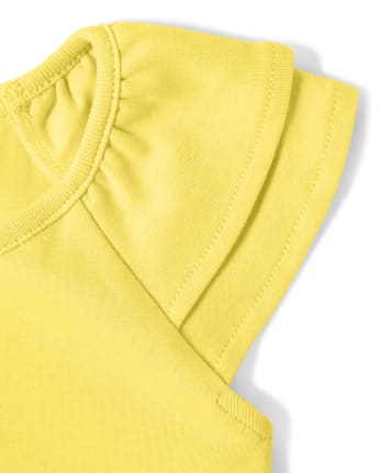 Top con volantes de globos de corazón bordado para niñas - Sunshine Time