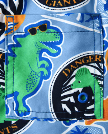 Boys Swim Shorts - Hello Dino