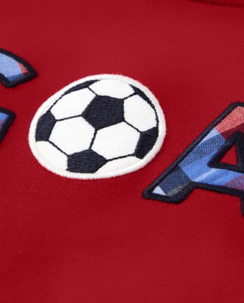 Boys Embroidered Goal Top - Ready, Set, Goal