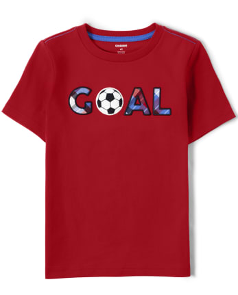 Boys Embroidered Goal Top - Ready, Set, Goal