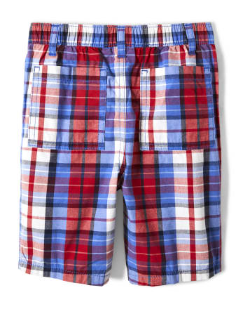 Pantalones cortos a cuadros para niños: listo, listo, objetivo