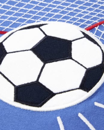 Boys Embroidered Soccer Top - Ready, Set, Goal