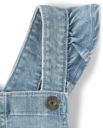 Pantalones cortos de mezclilla arcoíris bordados para niñas - Sunshine Time