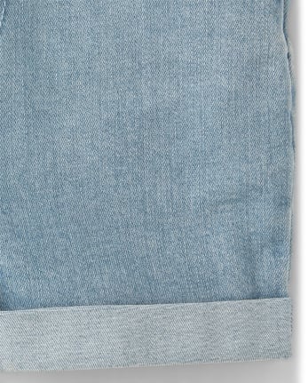 Pantalones cortos de mezclilla arcoíris bordados para niñas - Sunshine Time