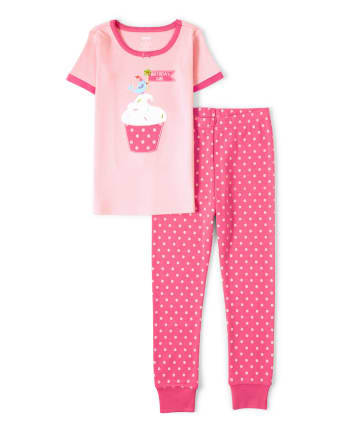 Pyjama 2 pièces en coton Boutique d'anniversaire pour filles - Gymmies