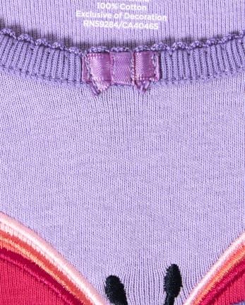 Pyjama 2 pièces en coton papillon fille - Gymmies