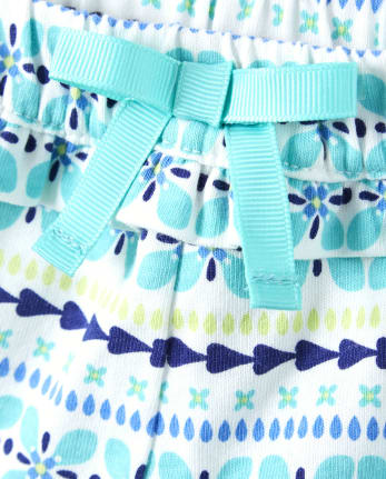 Short bouclé rayé à volants Fille - Island Getaway