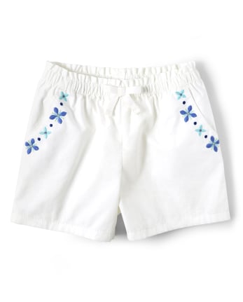 Girls Floral Medallion Bow Shorts - Island Getaway