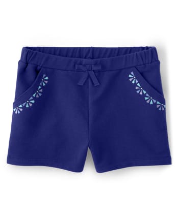 Shorts con lazo y medallón floral para niñas - Island Getaway